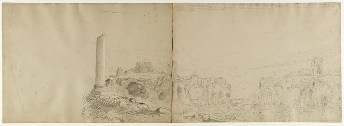 Mont Etna depuis Taormina, Sicile, 1842